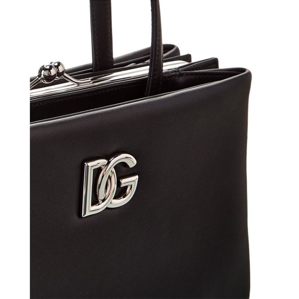 Dolce & Gabbana Mamma DG Logo Plaque Leather Clutch - Picture 3 of 4